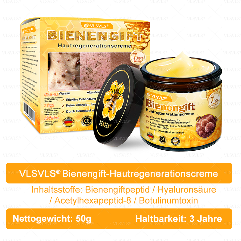 Hergestellt und versendet aus Deutschland ✨ VLSVLS® Bienengift Hautregenerationscreme 🔥 LETZTER TAG 80 % RABATT 🌟🌟